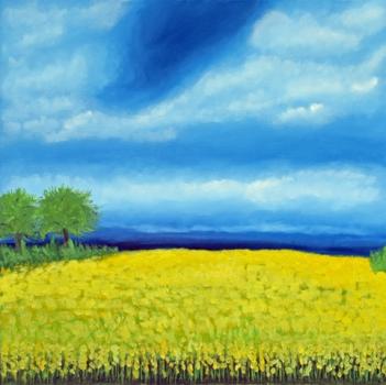 Buy original oil painting landscape painting - rapeseed field